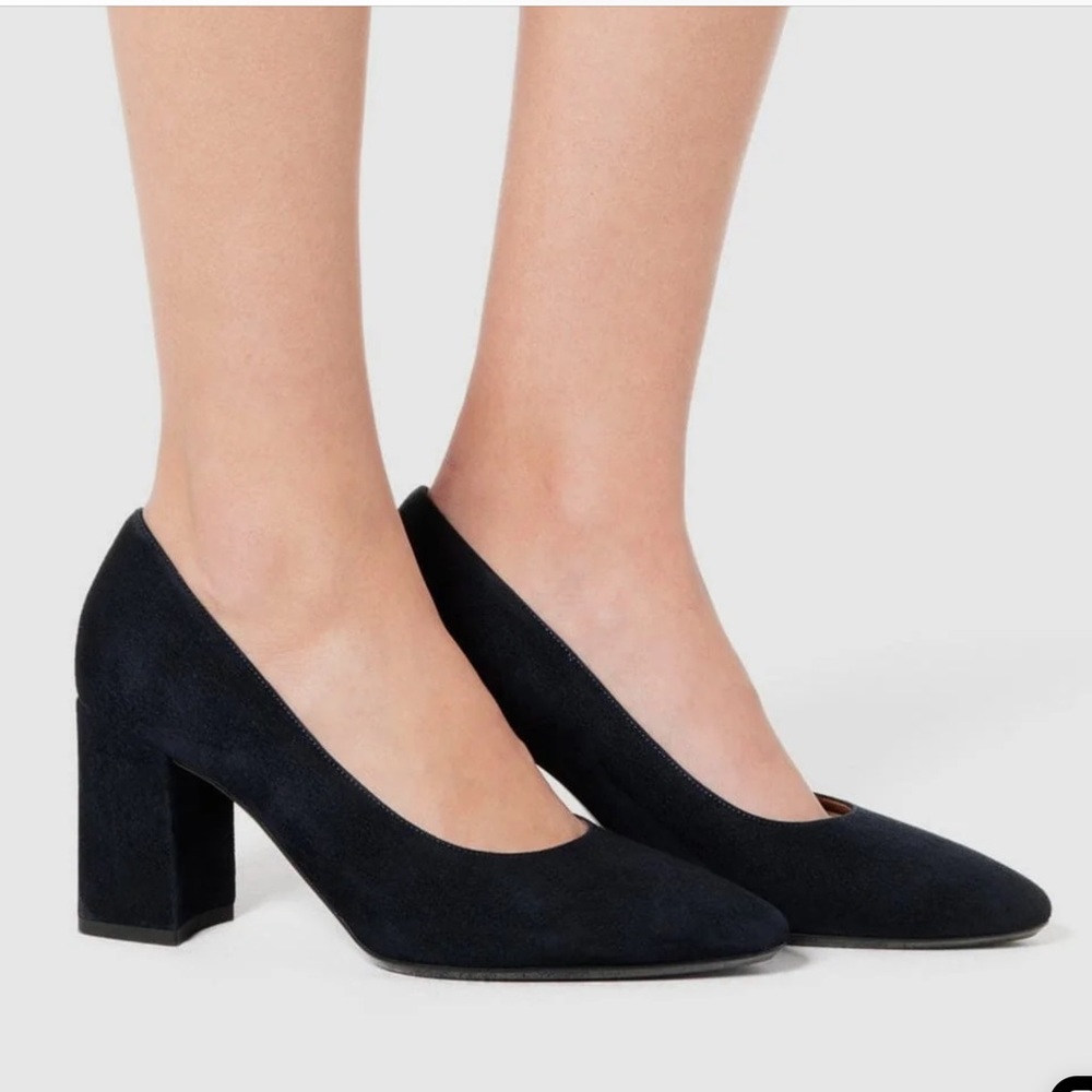 NIB Aquatalia Peony Brushed Suede black dress shoes